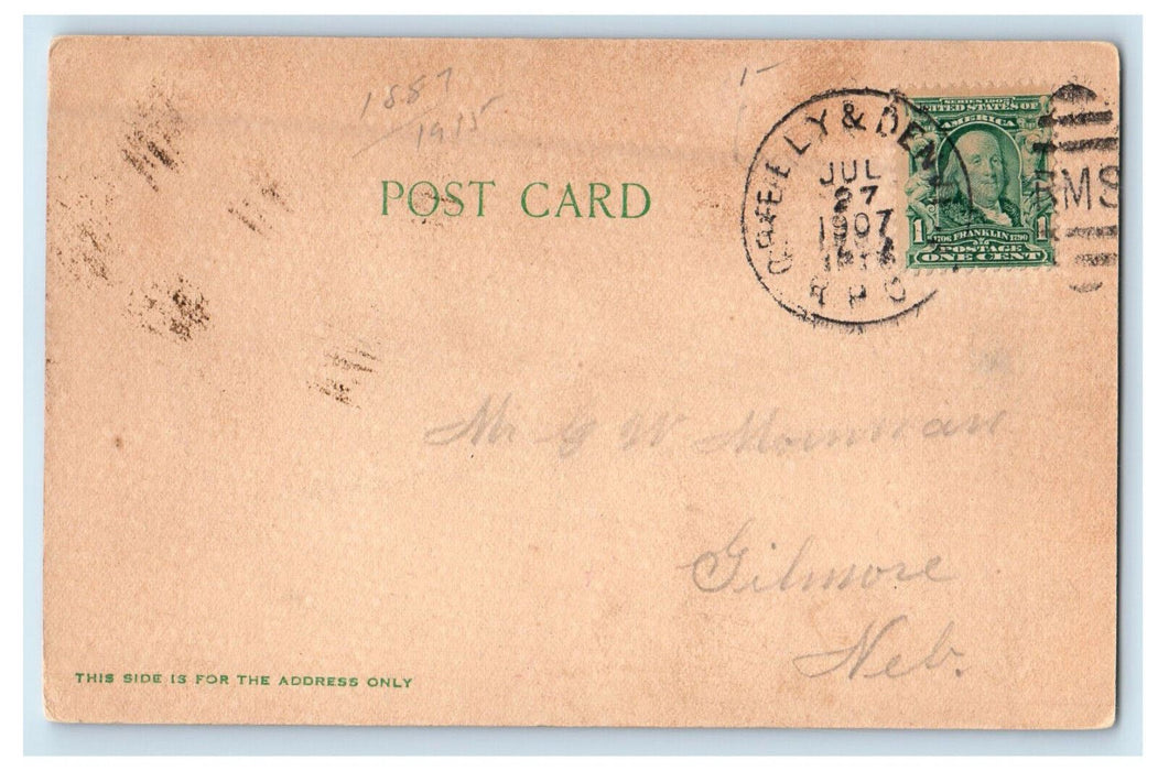 1907 Silver Lake and Arapahoe Peaks Boulder Colorado CO Posted RPO Postcard