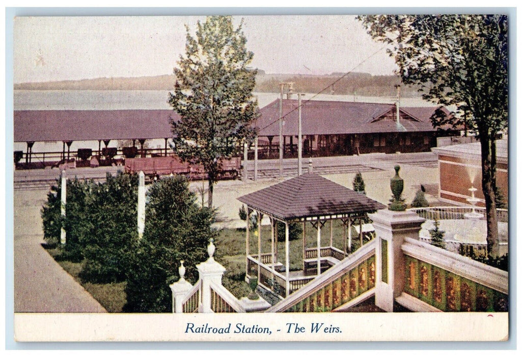 c1910 Railroad Station Tbe Weirs Depot New Hampshire NH Unposted Postcard