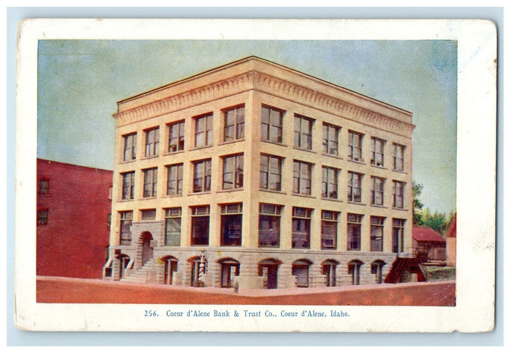 c1905 Coeur d'Alene Bank & Trust Co. Building Coeur d'Alene Idaho ID Postcard
