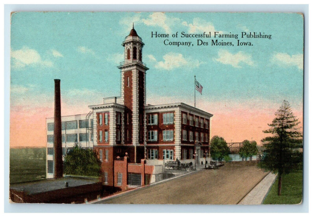 c1910 Home of Successful Farming Publishing Company Des Moines IA Postcard