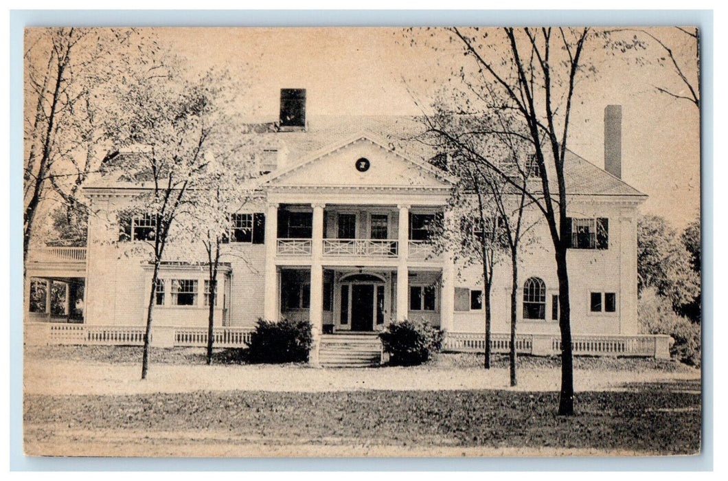 c1940s Delta Kappa Epsilon Fraternity, Bowdoin College, Brunswick ME Postcard