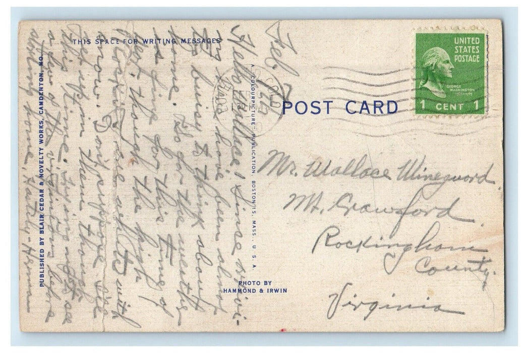1950 Long Sweetening Time In Missouri Ozarks Makin Sorghum Molasses MO Postcard