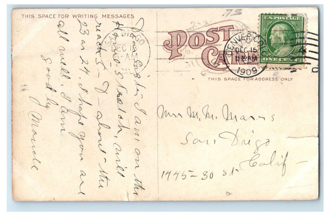 1909 Moffat Road, South Boulder Creek Colorado CO Posted Postcard