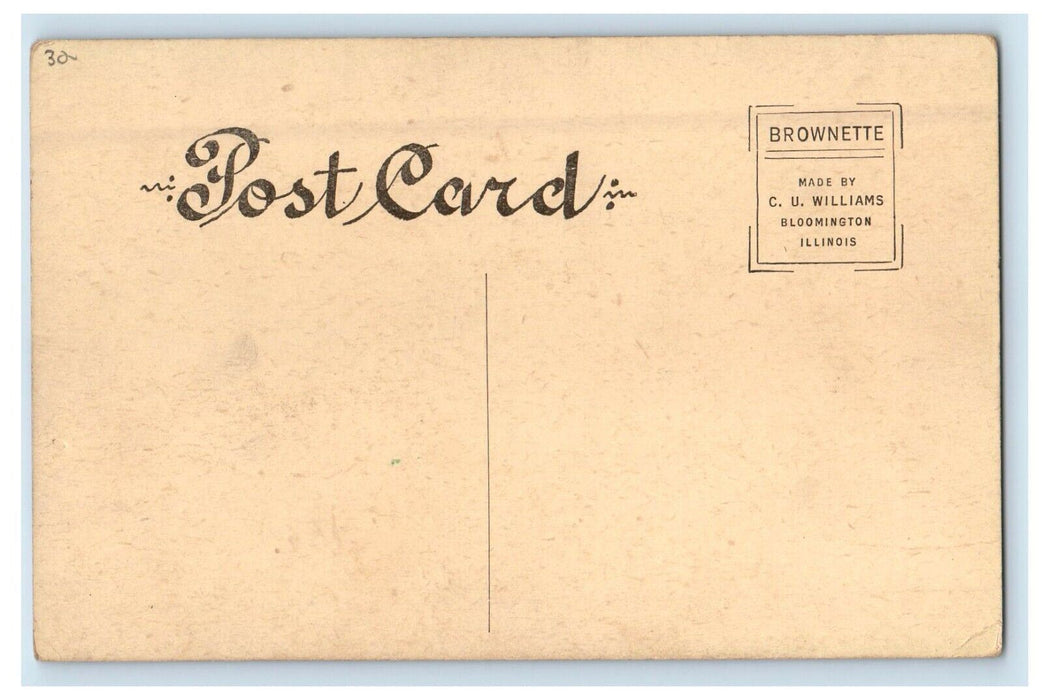 c1910's P.M. Station Depot Railroad Train Belding Michigan MI Antique Postcard