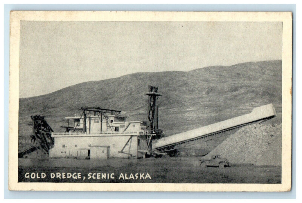 Gold Dredge Scenic Alaska AK Soldier Mail Unposted Vintage Postcard