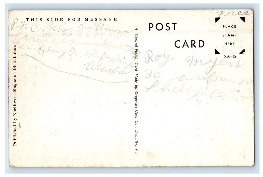 Gold Dredge Scenic Alaska AK Soldier Mail Unposted Vintage Postcard