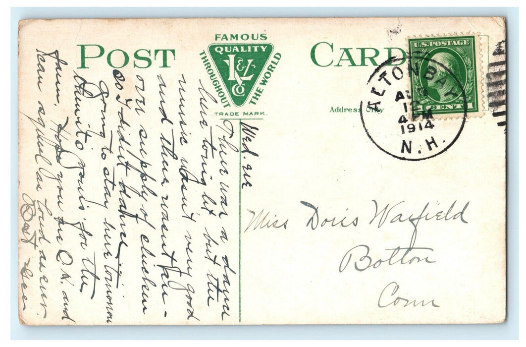 1914 Oakbirch Inn, Alton Bay, Lake Winnepesaukee, New Hampshire N.H. Postcard