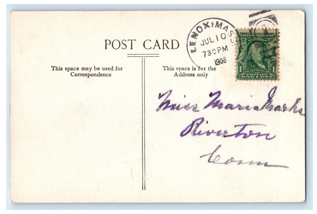 1908 The Aspinwall Building View Lenox Massachusetts MA Posted Antique Postcard