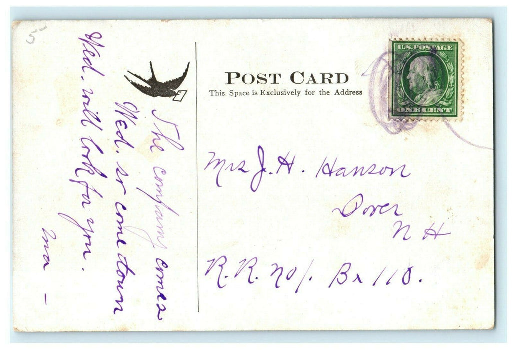 c1907 Dancing Pavillion, Central Park, Dover, New Hampshire NH Postcard