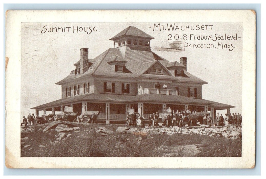1910 Summit House Mt. Wachusett Princeton Massachusetts MA Antique Postcard