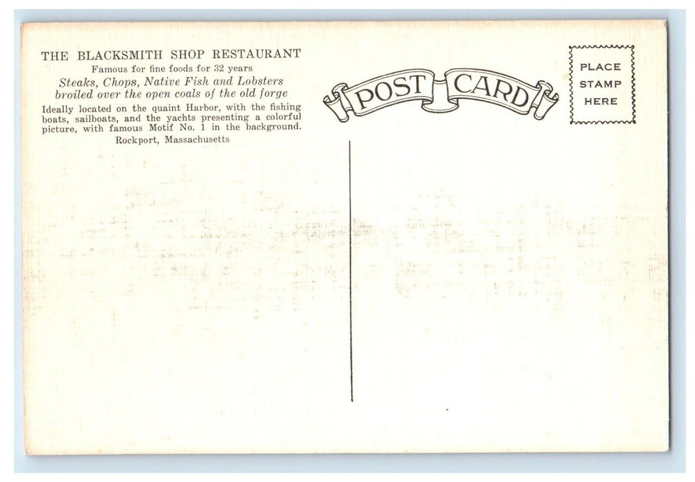 Dining At The Blacksmith Shop Restaurant Rockport Massachusetts MA Postcard