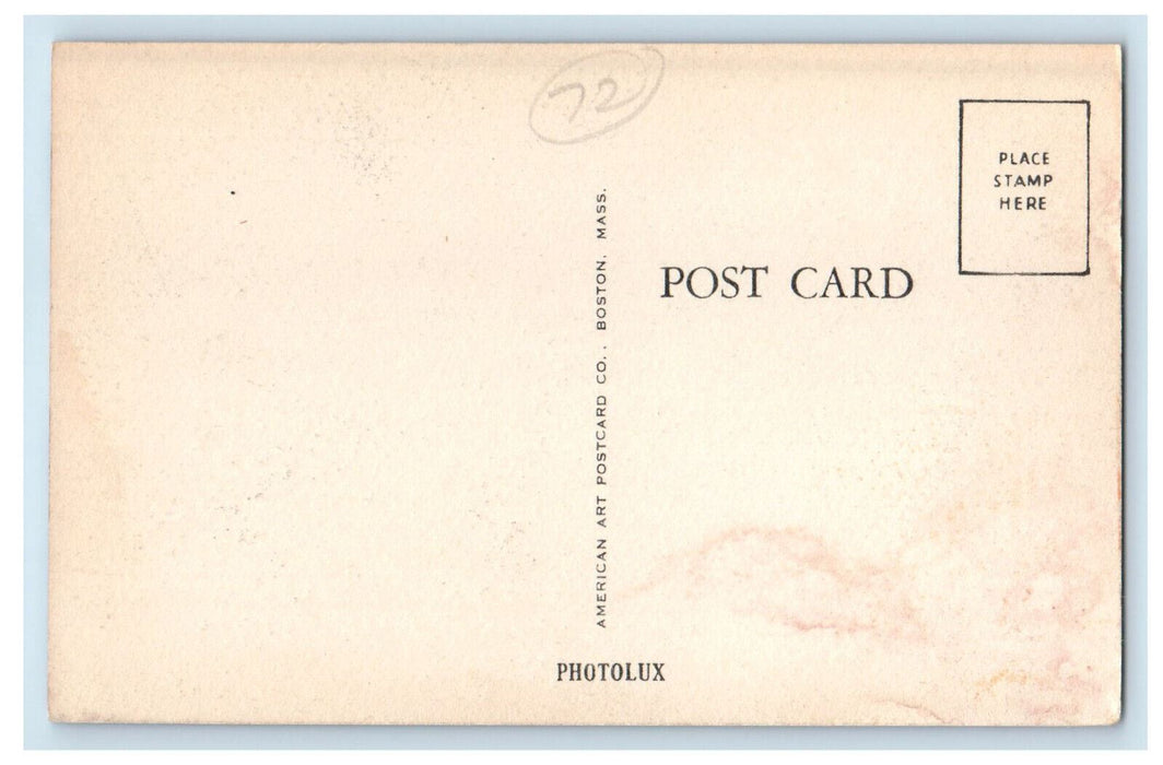 c1940s Chi Psi Fraternity Bowdoin College, Brunswick ME Unposted Postcard