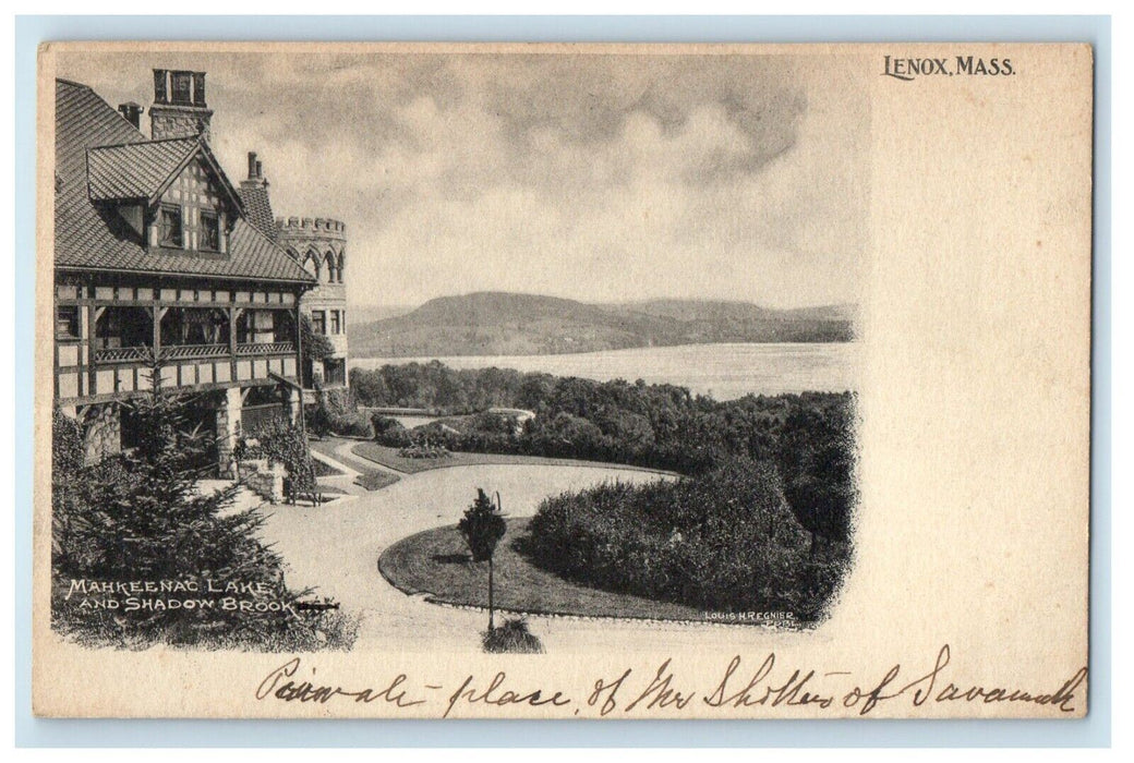 c1905 Mahkeenac Lake And Shadow Brook Lenox Massachusetts MA Antique Postcard