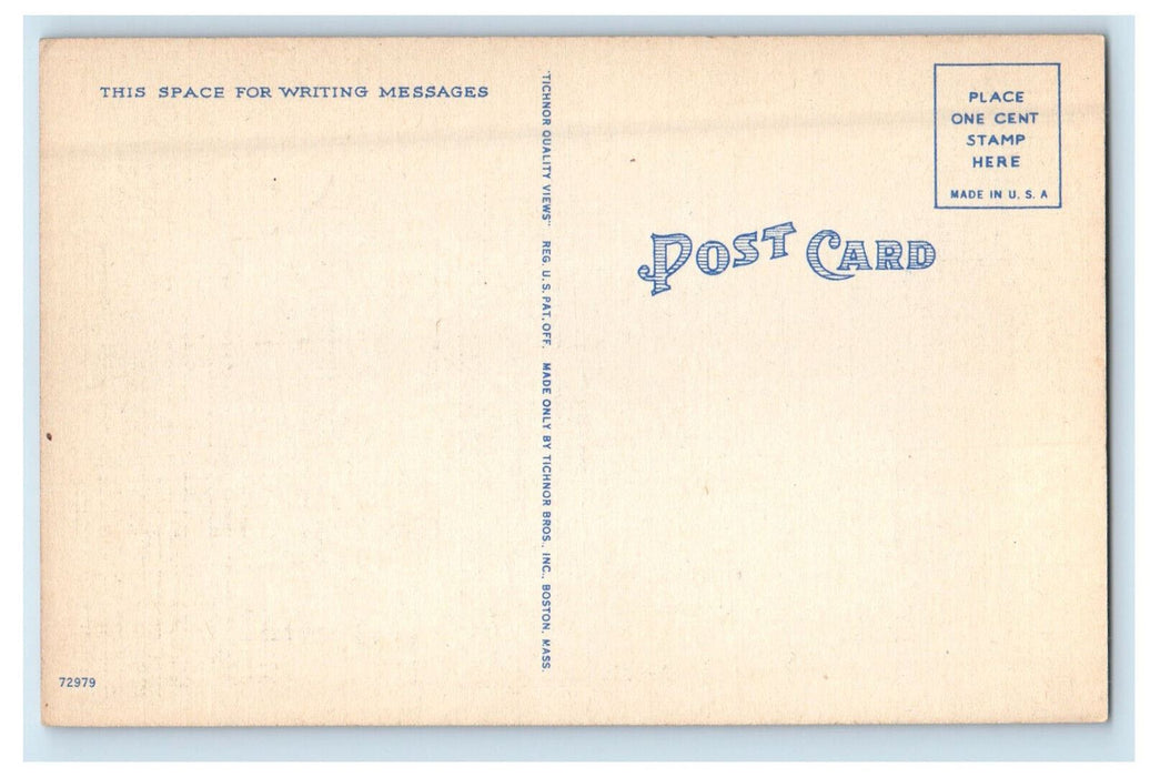 c1940s Boats Scene, Landing & Shore View, Boothbay Harbor Maine ME Postcard