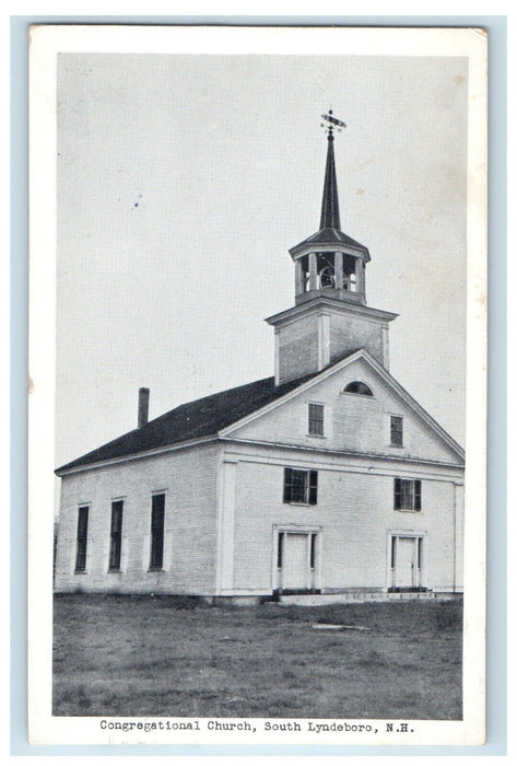 1952 Congregational Church South Lyndeboro New Hampshire NH Antique Postcard