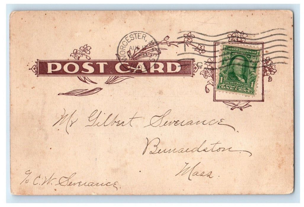1903 Multiview Of Massachusetts MA, Tourist Attraction Posted Antique Postcard