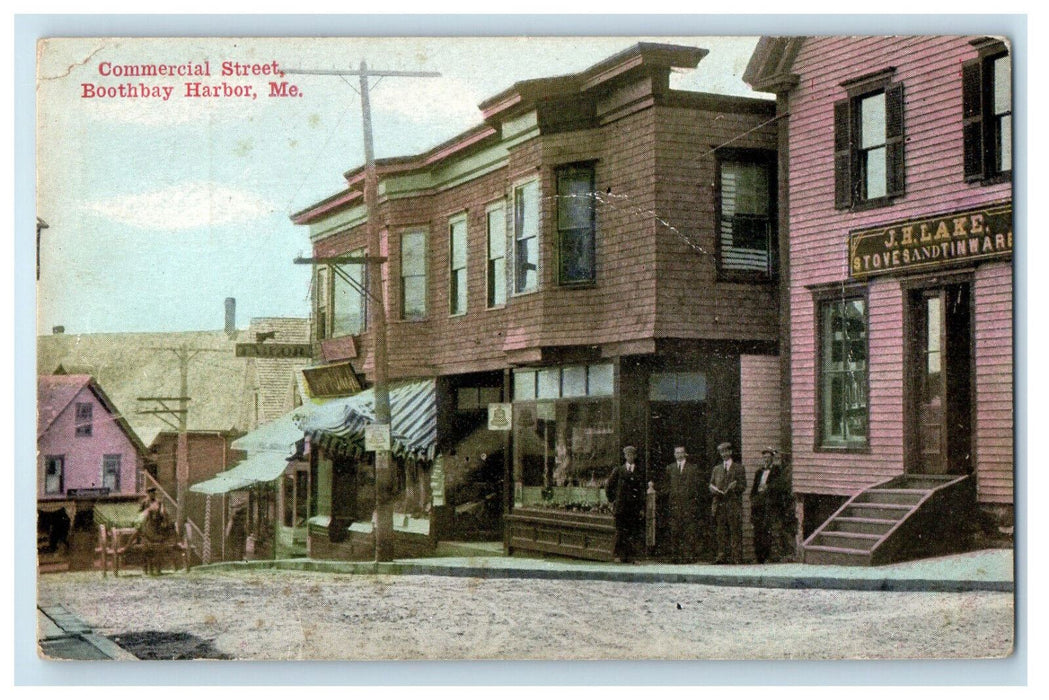 1916 Commercial Street Boothbay Harbor Maine ME Oakfield ME Postcard