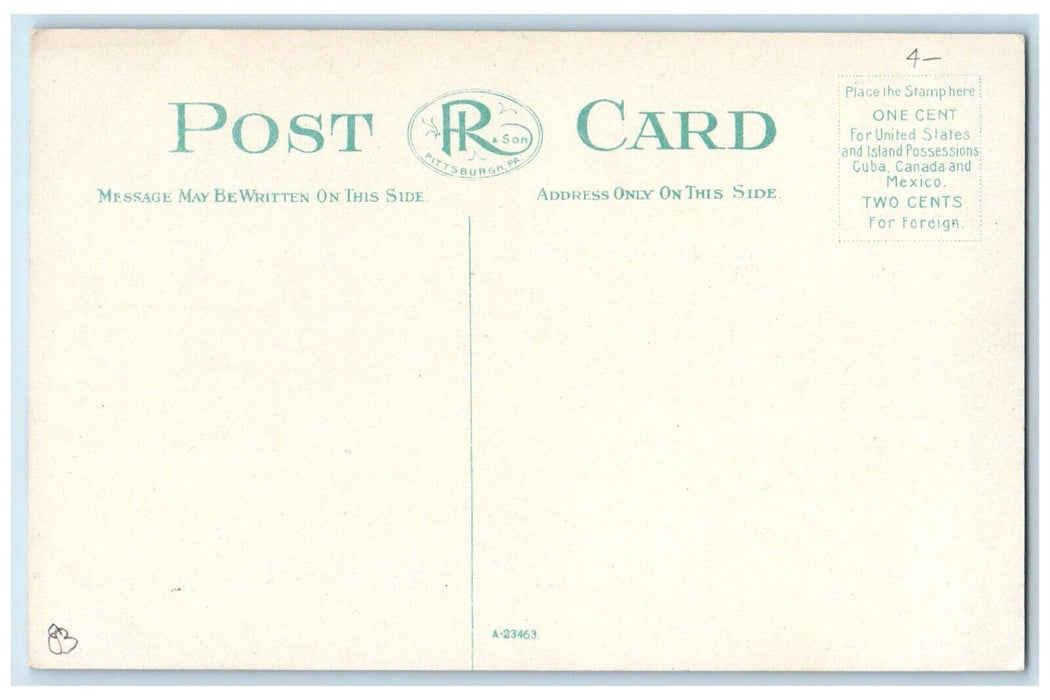 c1910 Trolley Car, Horse Car, Kaufmann's Department Store, Pittsburg PA Postcard