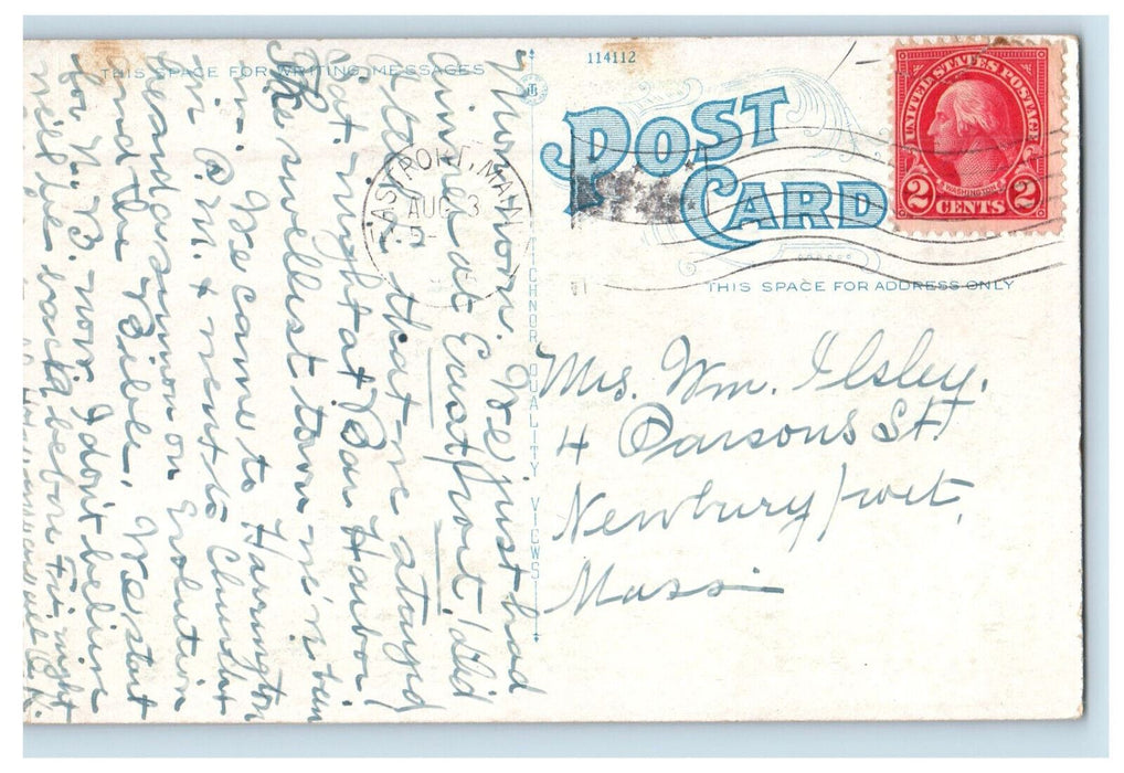 c1910 Spruce Point, Indian Trail, Boothbay Harbor Maine ME Postcard