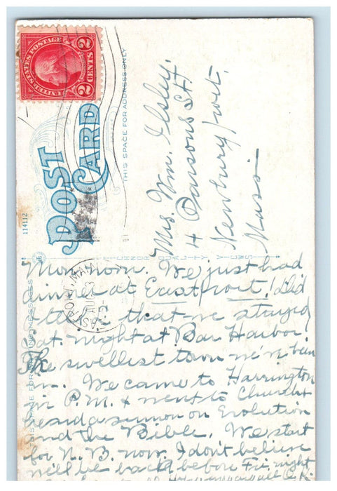 c1910 Spruce Point, Indian Trail, Boothbay Harbor Maine ME Postcard