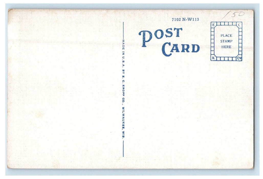 c1920s Two Gulls Flying, Short Poem, Boothbay Harbor Maine ME Postcard