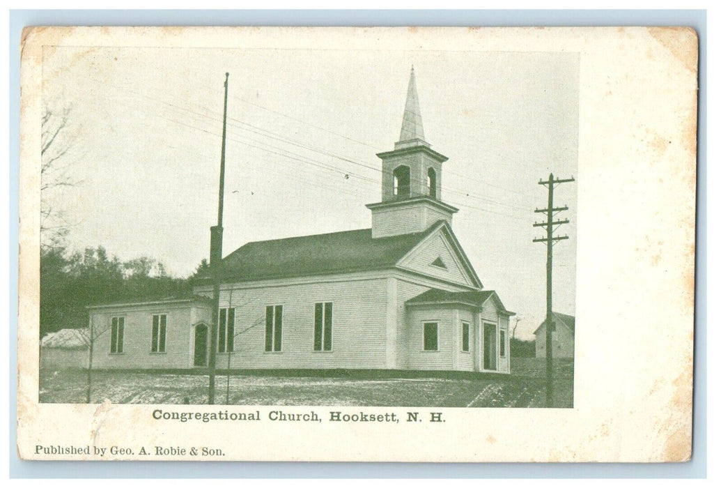 c1905 Congregational Church Hooksett New Hampshire NH Unposted Antique Postcard