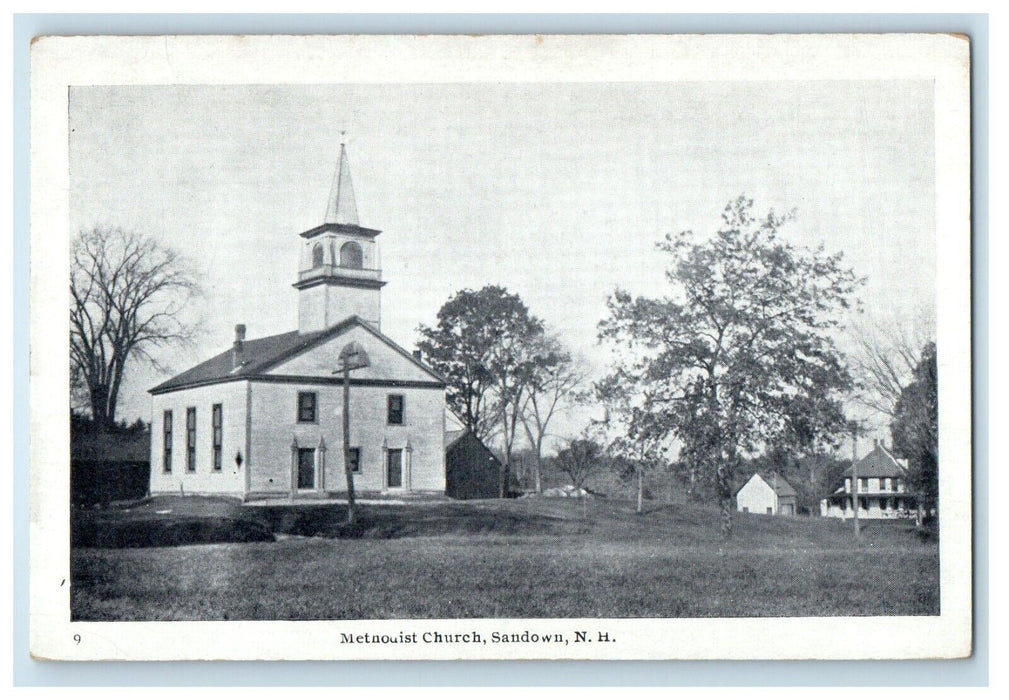 c1910's View Of Methodist Church Sandown New Hampshire NH Antique Postcard