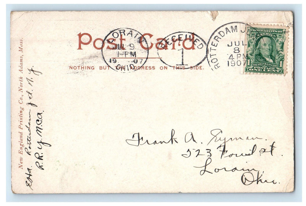 1907 Multiviews of Pittsfield Massachusetts MA Rotterdam Junction Postcard