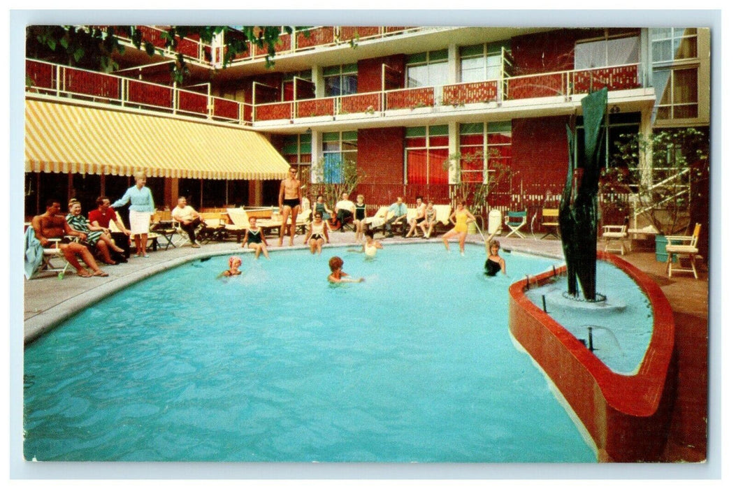 St. Louis Missouri MO, Bel Air Motor Hotels Swimming Pool Vintage Postcard