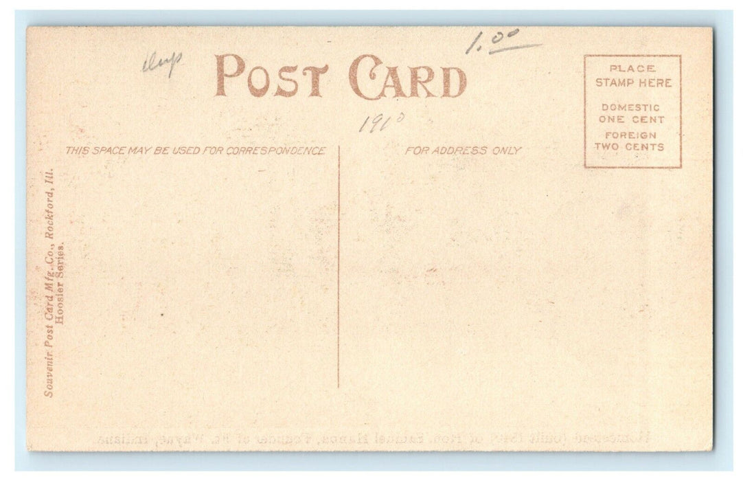 1910 Samuel Hanna Homestead Founder Of Ft. Wayne Indiana IN Antique Postcard