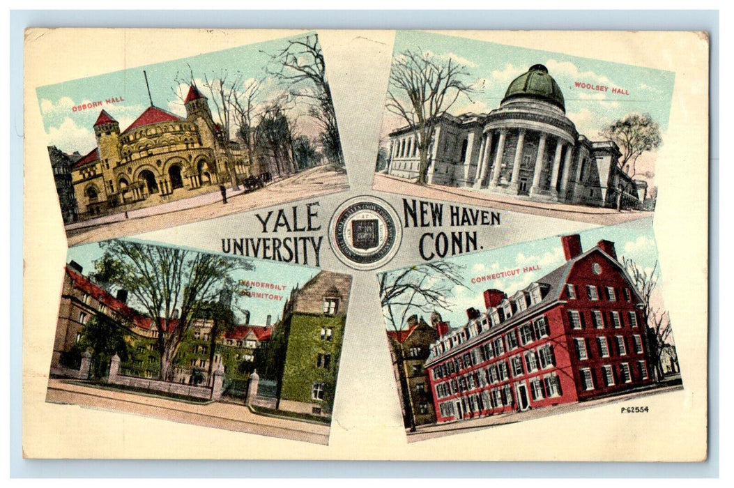 1915 Multiview of Yale University New Haven Connecticut CT Postcard