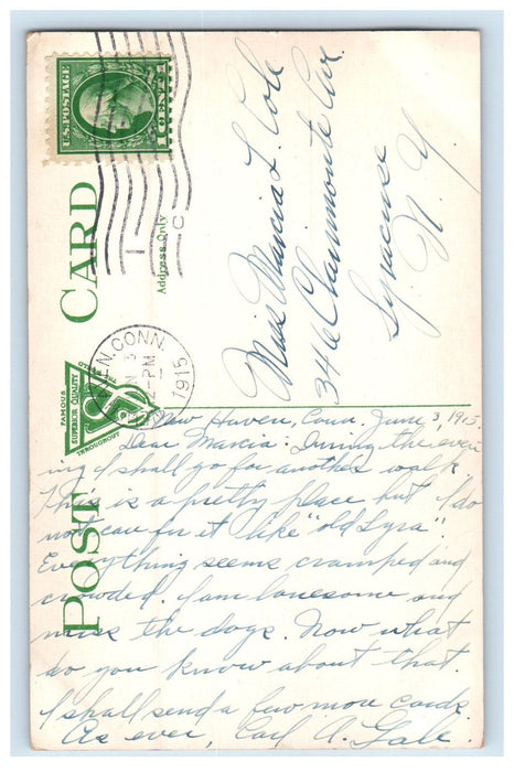 1915 Multiview of Yale University New Haven Connecticut CT Postcard