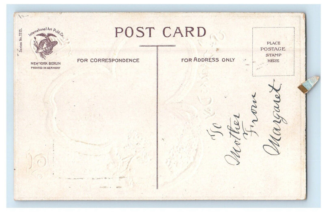c1910s St. Patrick's Day Shamrock Bridge Ellen Clapsaddle Artist Signed Postcard