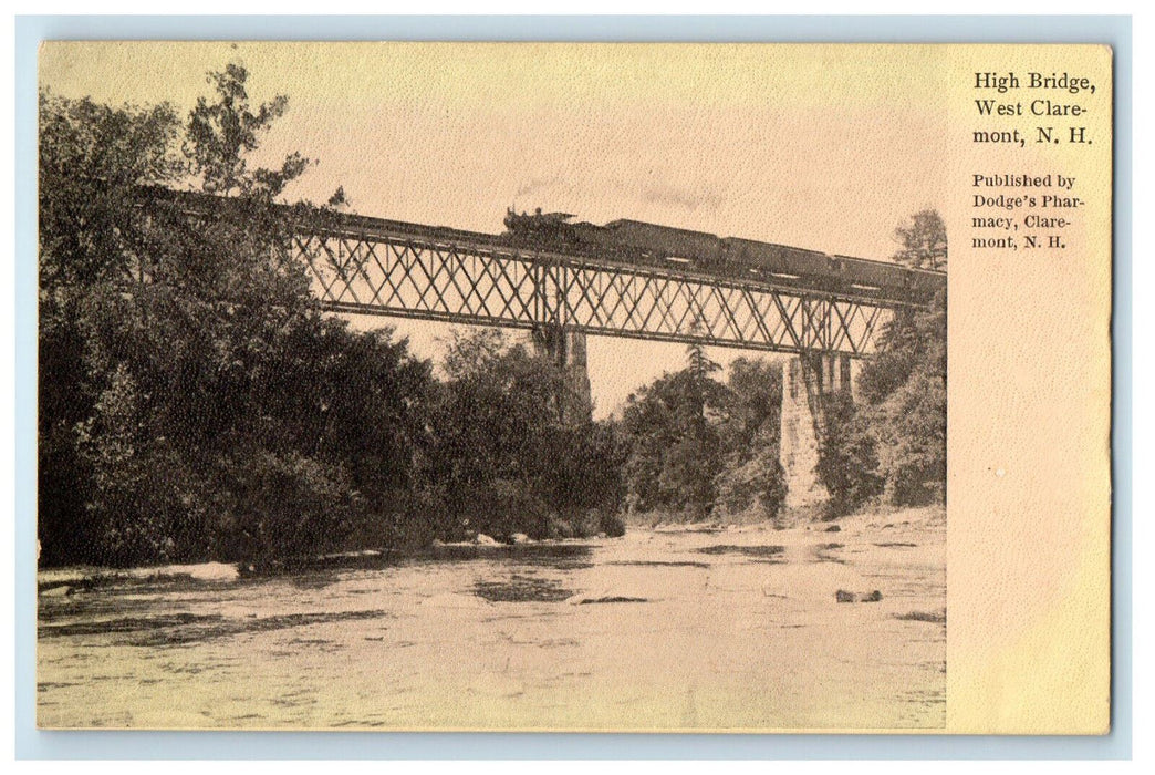 c1910s High Bridge West Claremont New Hampshire NH Unposted Postcard
