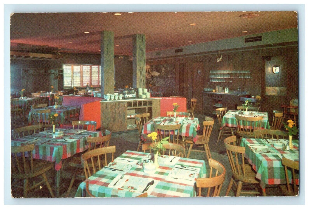 Iowa City Iowa IA, Court Yocum Restaurant Dining Room Vintage Postcard