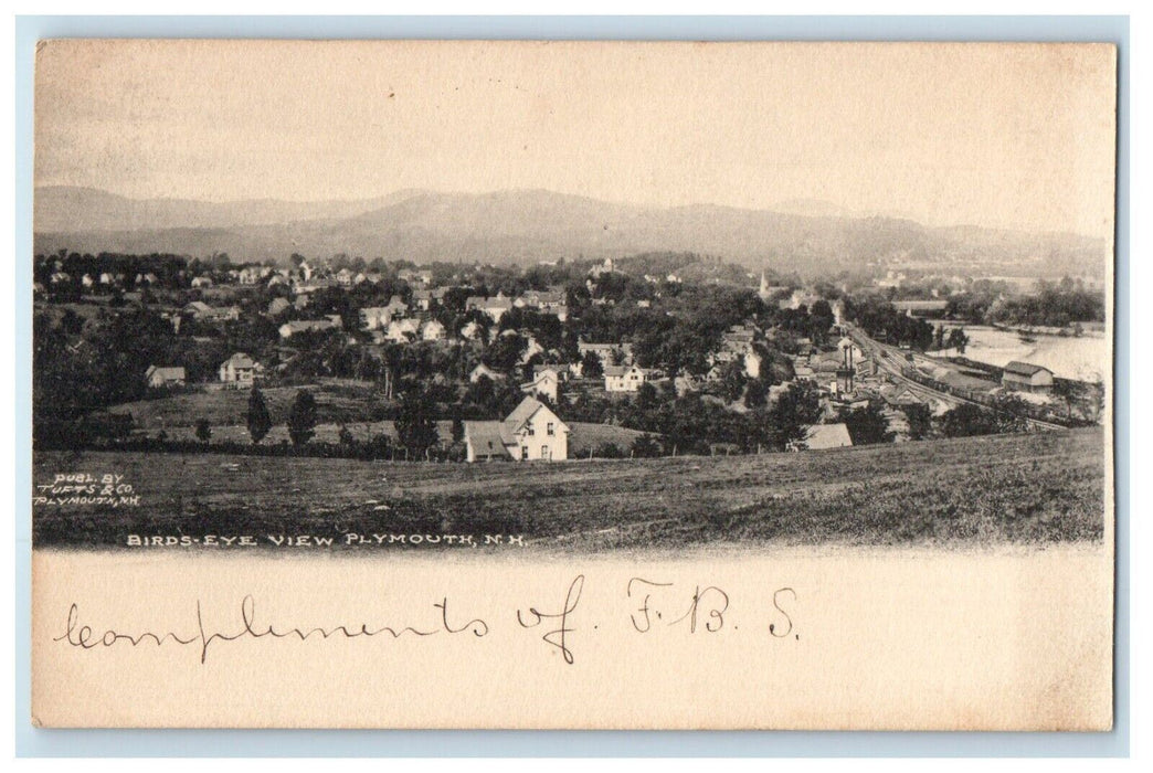 c1905 Bird's Eye View Plymouth New Hampshire NH Unposted Antique Postcard