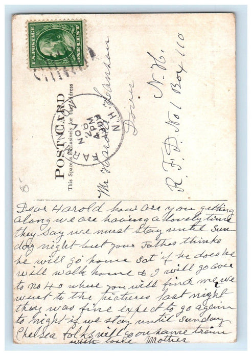 1909 Bit Of South Main Street Farmington New Hampshire NH Antique Postcard