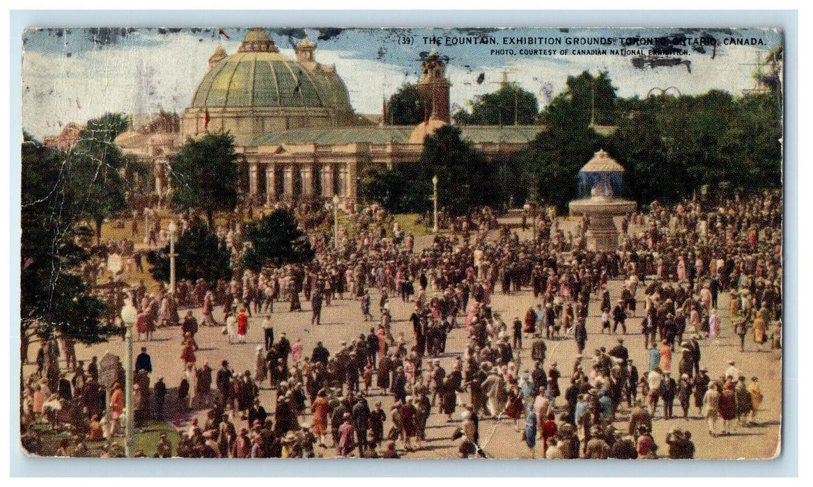 1931 The Fountain Exhibition Grounds Toronto Canada Royalty Series Postcard