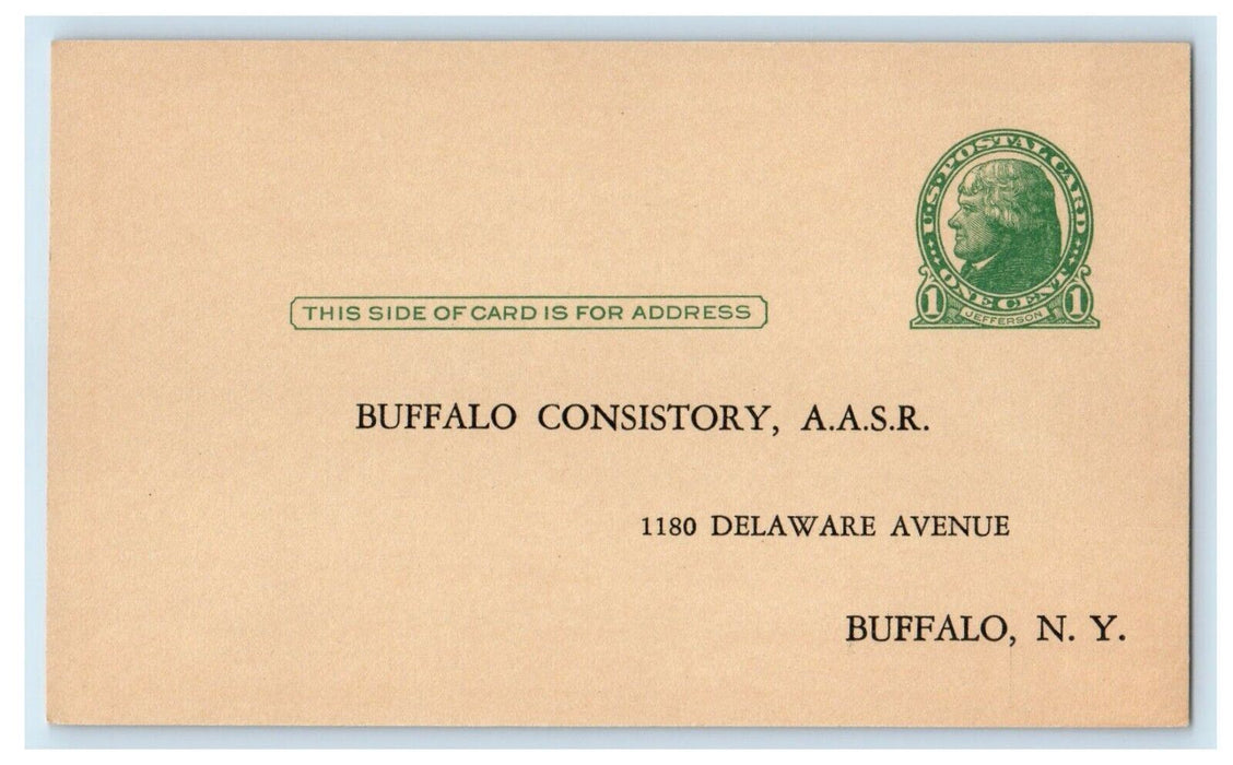 1931 Buffalo Consistory A.A.S.R. Kiddies Christmas Party Advertising NY Postcard