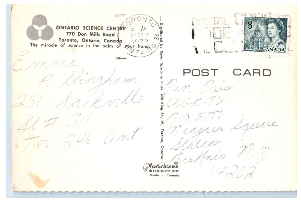 1973 Science Lab Equipment, Ontario Science Centre, Toronto Canada Postcard