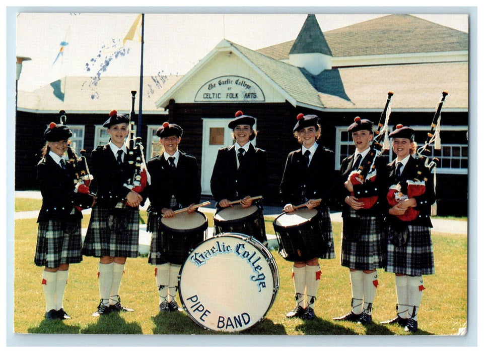 c1950's The Gaelic College Pipe Band St. Ann's Cape Breton NS Canada Postcard