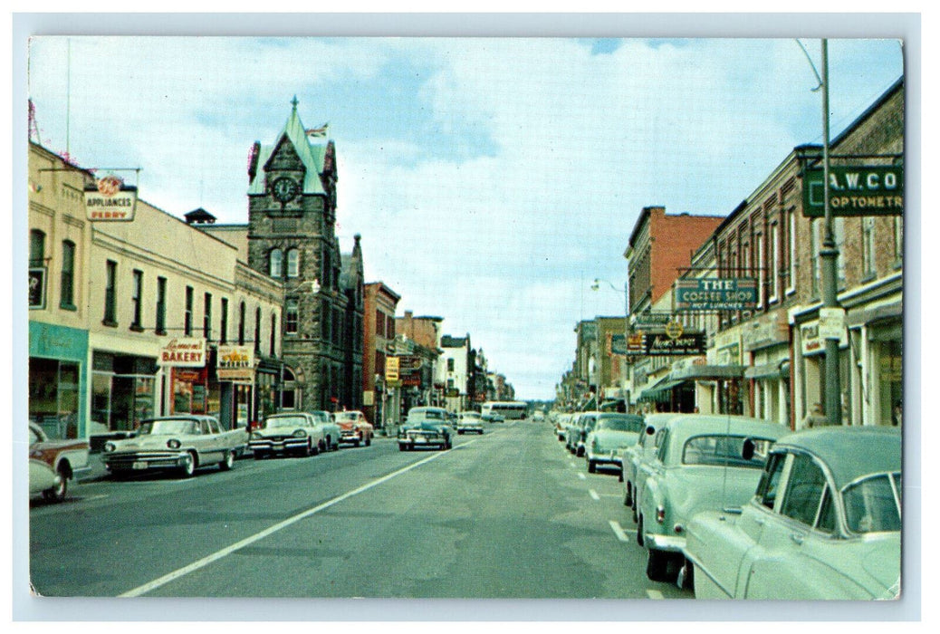 c1950's Bakery, Coffee, Appliances, Dundas St. Woodstock Ontario Canada Postcard