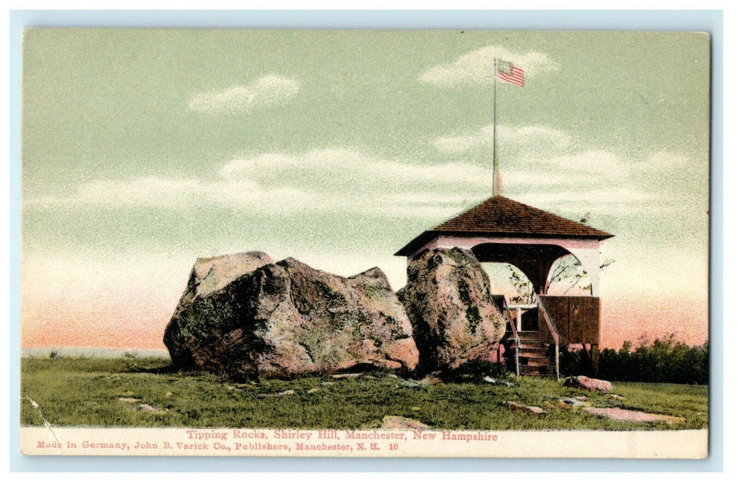 1905 Tipping Rocks Shirley Hill Manchester New Hampshire NH Antque Postcard