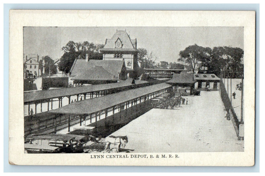 c1905 Lynn Central Depot B & MRR Lynn Massachusetts MA Unposted Antique Postcard