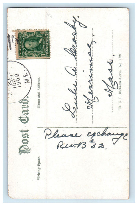 1909 Multiview, Steamship, Greetings from New York NY Antique Postcard