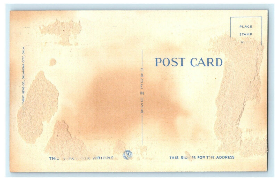 c1940's Ponca Indians Oklahoma OK Headdress Children Unposted Vintage Postcard