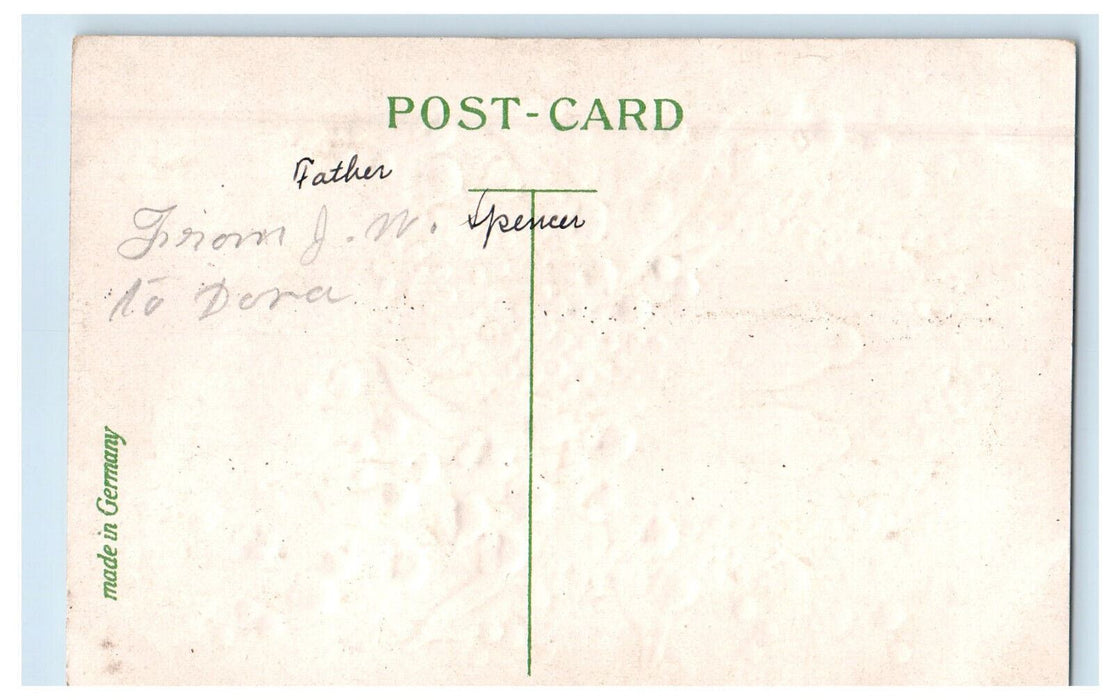 c1910 Greetings from Johnstown Pennsylvania PA Glitters Birds Flower Postcard