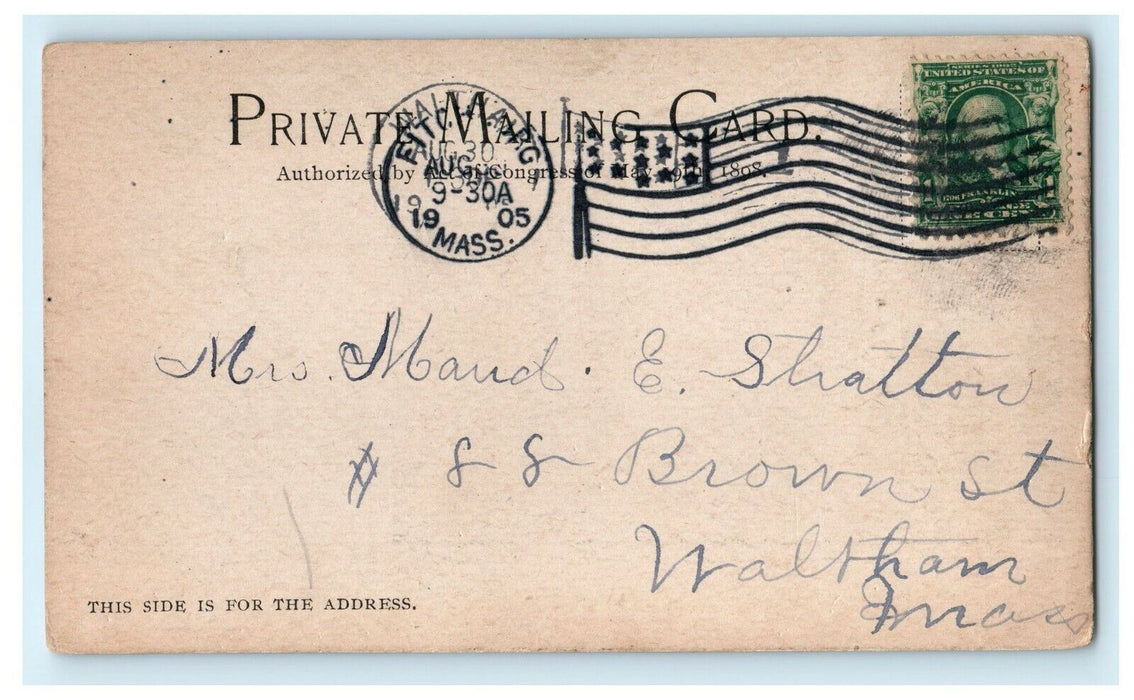 1905 Boulder Summit Of Mount Rollstone Fitchburg Massachusetts MA Postcard