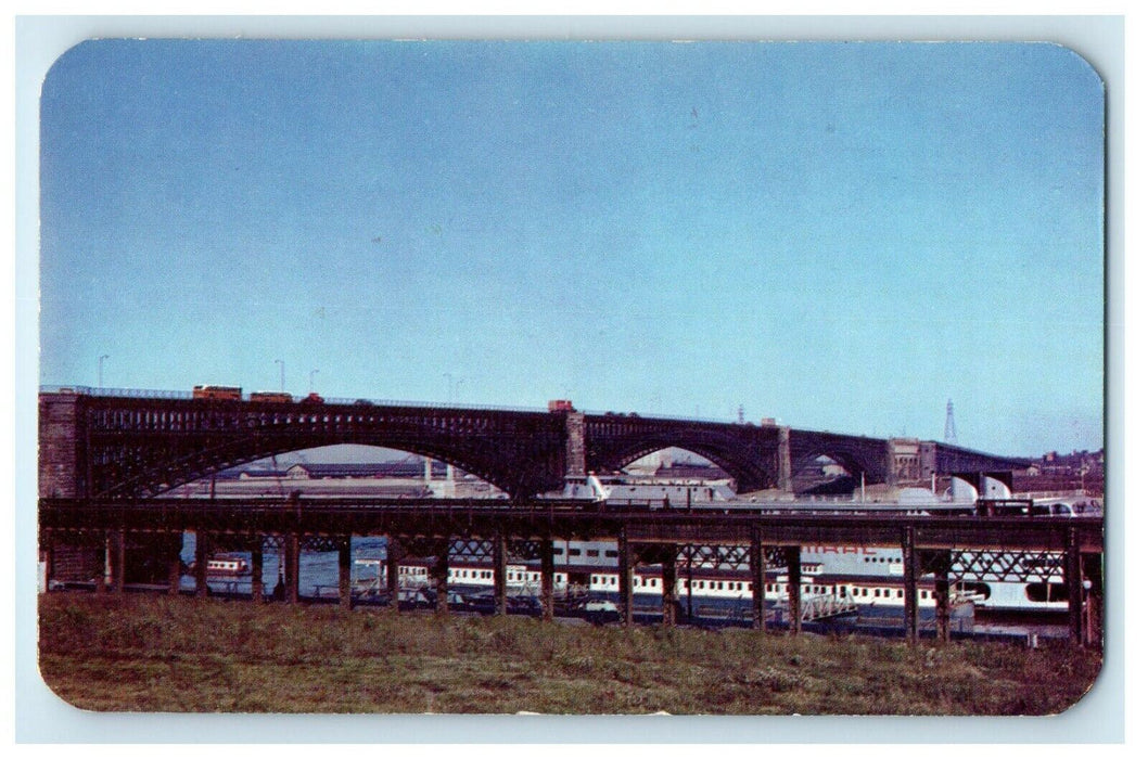 c1950's View Of Eades Bridge St. Louis Missouri MO Unposted Vintage Postcard