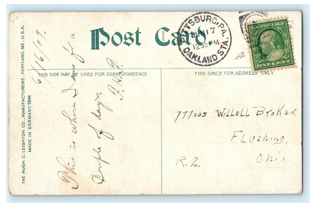 1909 Carnegie Technical Schools Schenley Park Pittsburgh Pennsylvania Postcard
